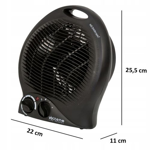 TERMOWENTYLATOR Z TERMOSTATEM 2000W FARELKA GRZEJNIK ELEKTRYCZNY na Arena.pl