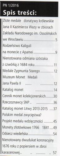 Numizmatyczny Przegląd 2016/1 na Arena.pl