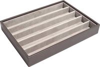 Szkatułka na biżuterię Stackers pięciokomorowa classic velvet szara