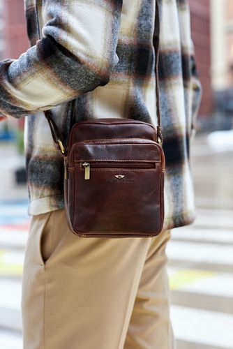 pojemna, skórzana torba męska z kieszeniami — peterson na Arena.pl