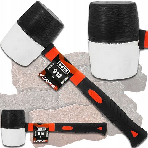 MŁOTEK GUMOWY BRUKARSKI BLACHARSKI DO KOSTKI BEZODRZUTOWY 910g FIBERGLASS na Arena.pl