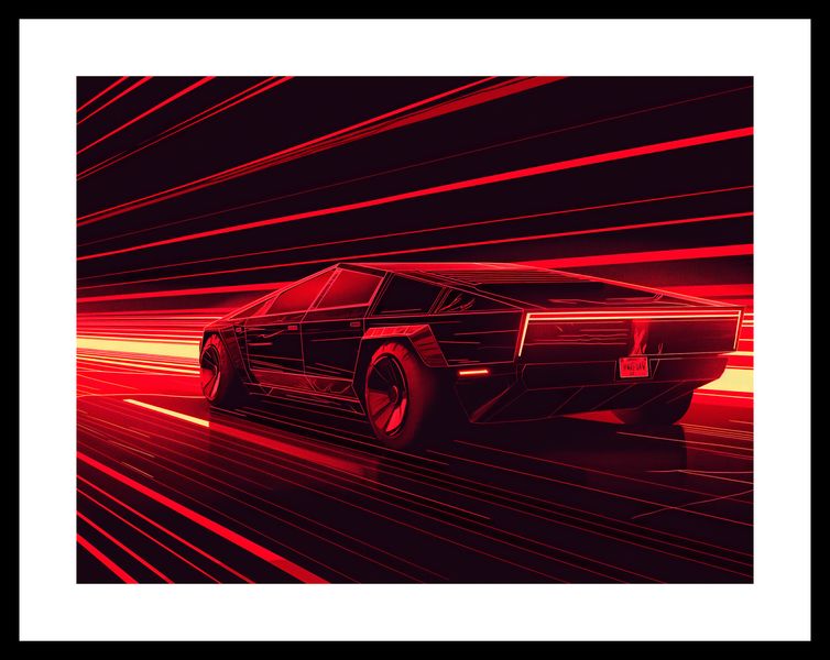 Plakat 40x30cm Prędkość w Czerwonym Neonie zdjęcie 3