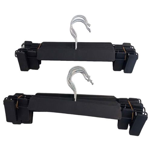 Wieszak klamrowy na spodnie spódnice czarny 10 szt na Arena.pl