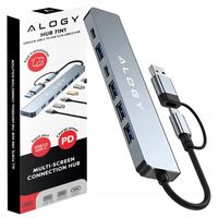 Hub USB Alogy Adapter HUB USB-C USB-A 75850 7 portów