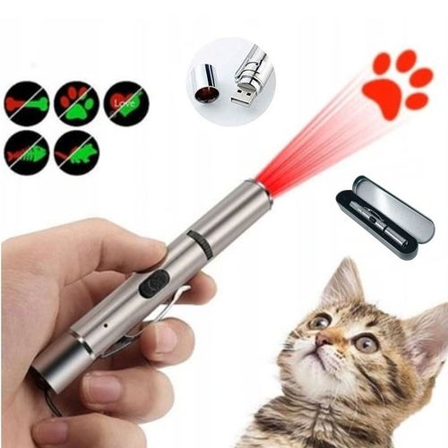 Laser Zabawka dla Kota Psa Wskaźnik Laserowy Ładowany USB - 5 WZORÓW na Arena.pl