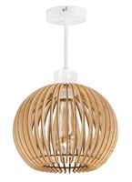 Lampa wisząca stała żyrandol sufit klosz drewno 1