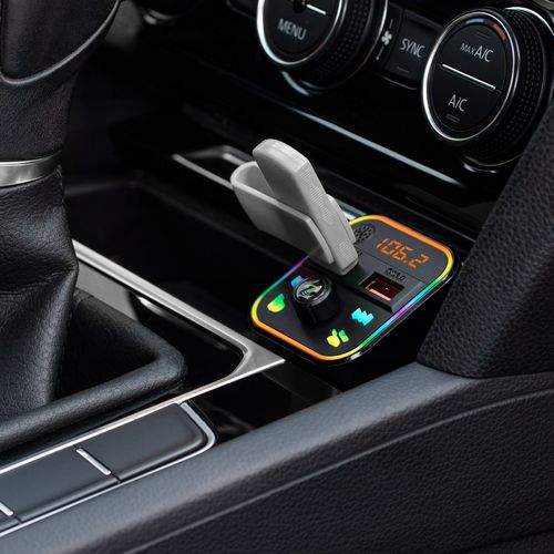 Transmiter FM Bluetooth 5.3 2xUSB SD ładowarka QC Peiying na Arena.pl