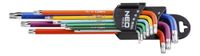 KLUCZE TORX T10-50 9 SZTUK KOLOROWE - T N09-518