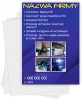ulotki A6 reklamowe firmowe 100 szt różne wzory CIĘCIE BLACH CNC