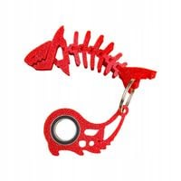 KEYSPINNER Zestaw BRELOK Breloczek do kluczy Keyrambit i Rekin Galaxy Red