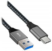 Kabel USB-C męski - USB-A 3.1 męski QC3.0 15W 3A ALU ART 1m