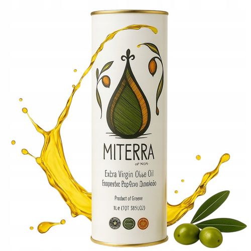OLIWA Z OLIWEK EXTRA VIRGIN 1L MITERRA, Z GRECJI, TŁOCZONA NA ZIMNO na Arena.pl