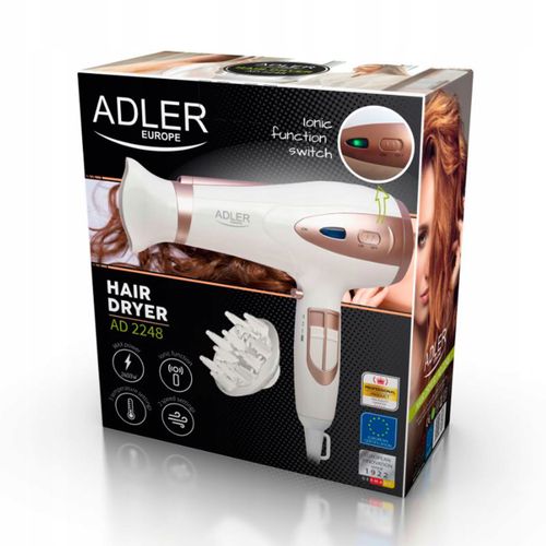 Suszarka Do Włosów Z Jonizacją 2400W Zimny Nawiew + Koncentrator I Dyfuzor na Arena.pl