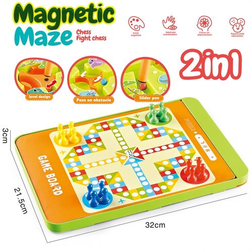 WOOPIE Magnetyczny Labirynt 2w1 Gra Chińczyk na Arena.pl