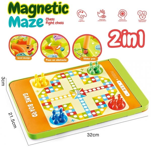 WOOPIE Magnetyczny Labirynt 2w1 Gra Chińczyk zdjęcie 7