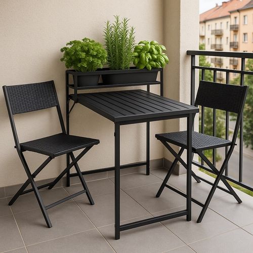MEBLE NA BALKON OGRÓD TARAS składane komplet ZESTAW Stół 2 krzesła na Arena.pl
