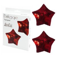 nasutniki 2 sztuki  na piersi. gwiazdki. samoprzylepne tempest red