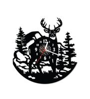 Zegar ścienny z płyty winylowej Jeleń w górach 49.5