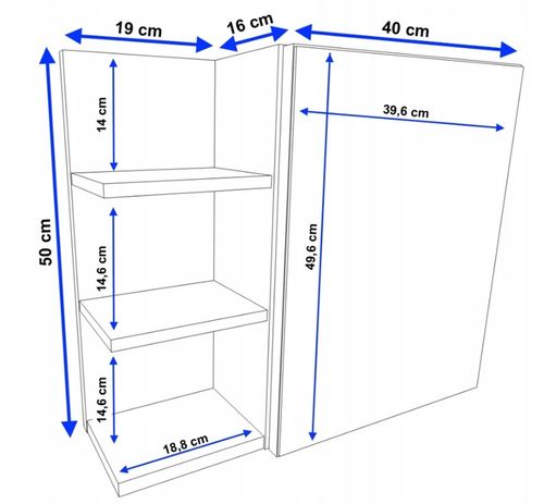 Szafka łazienkowa regał łazienkowy półki lustro wisząca dąb Wotan na Arena.pl