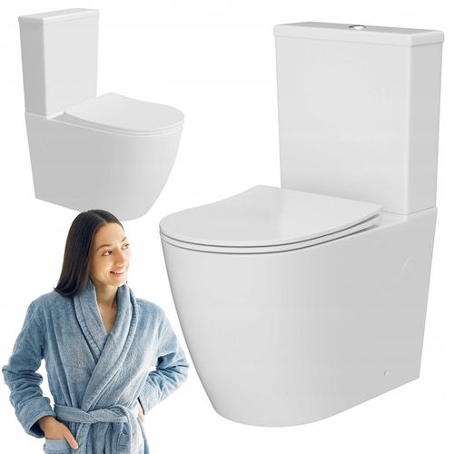 KOMPAKT WC NAUTILIUS LAVITA BEZRANTOWHY BIAŁY WYPINANA DESKA WOLNOOPADAJĄCA na Arena.pl