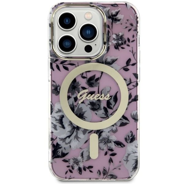 Etui Guess do iPhone 14 Pro, Różowy, MagSafe zdjęcie 3