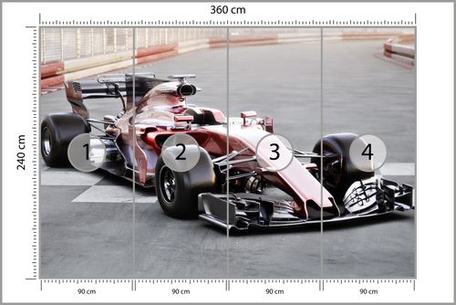 Emaga Fototapeta Bolid F1 Na Lini Startu Flizelina Zmywalna 360x240 na Arena.pl
