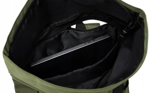 pojemny plecak miejski typu roll-top w zielonym kolorze - peterson na Arena.pl