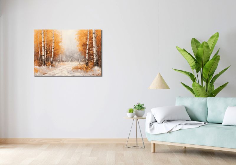 Obraz 90x60cm Jesienne Brzozy zdjęcie 2