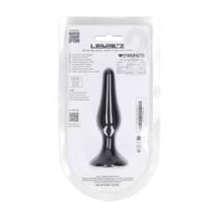 slim silicone anal plug - s - black
