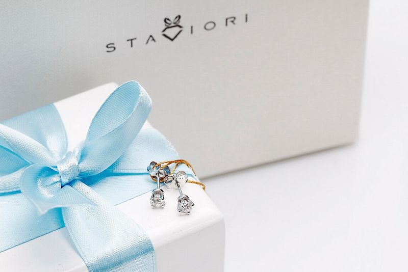 Emaga Złote kolczyki KBD4820 - Diament zdjęcie 9