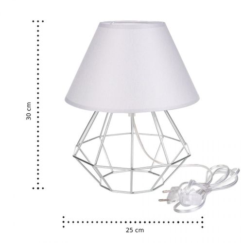 Lampka nocna 1xE27 PATI SILVER/GREY II na Arena.pl