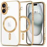 Etui Tech-Protect MagFlex MagSafe DO iPhone 16 Shiny Gold Transparentne