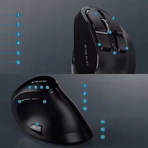 Myszka wertykalna RENEW FORCE pionowa MYSZ bezprzewodowa WiFi Bluetooth PRO na Arena.pl