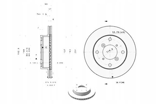 TARCZA HAM PRZOD 231X17 V BREMBO na Arena.pl