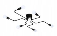 LAMPA SUFITOWA WISZACA ŻYRANDOL PAJĄK LED Loft 6 Źródeł Światła E27 Czarna