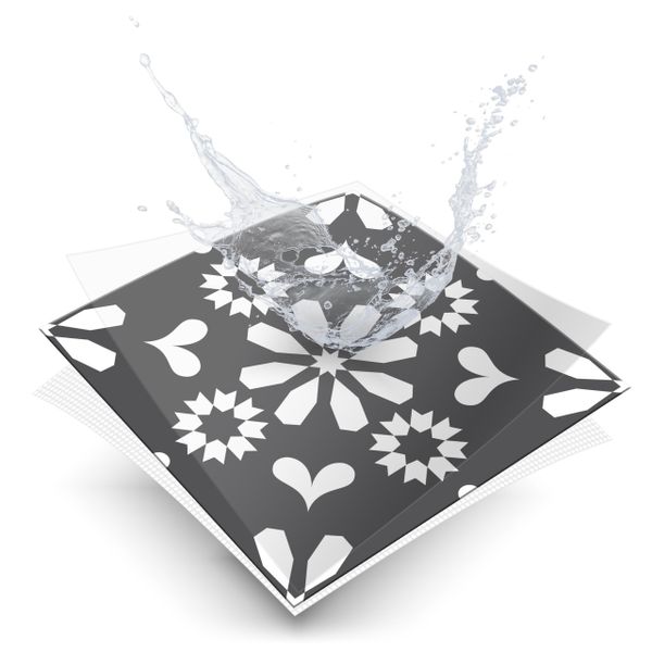 Naklejki Na KAFELKI Czarno-Biała Mozaika Marokańska Zestaw 24 szt. 20x20 zdjęcie 2