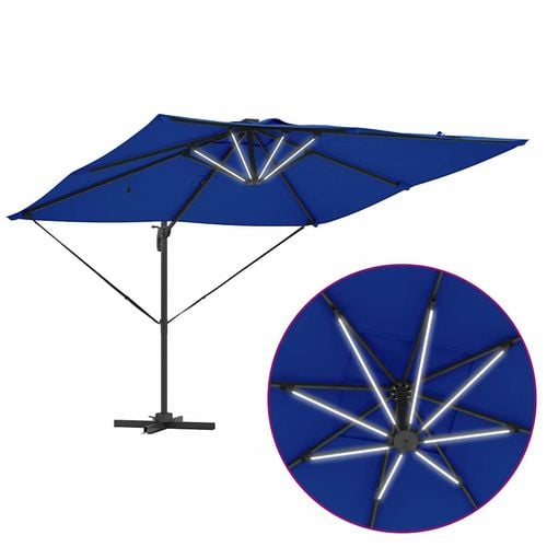 Parasol plażowy lazurowy błękit 286 x 285 x 270 cm Aluminium na Arena.pl