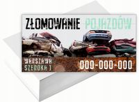 Wizytówki firmowe Foliowane 1000szt wiele wzorów ZŁOMOWANIE POJAZDÓW