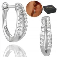 KOLCZYKI Srebrne PRÓBA 925 z Cyrkoniami Srebro Angielskie Zapiecie