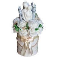 Flower Box Świece Sojowe Wieczny Bukiet Kwiat Prezent Ślub Wesele Para