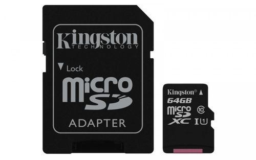 Kingston microSD  64GB Canvas Select 80/10MB/s adapter na Arena.pl