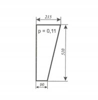 szyba przednia dolna prawa ciągnika URSUS C-360 kabina Sokółka (nowy typ)