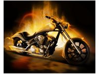 40X50CM MOTOCYKL OGNIU OBRAZ