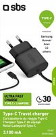 Ładowarka sieciowa uniwersalna z kablem SBS TETRTC3AUL USB-C 3.1A Czarna