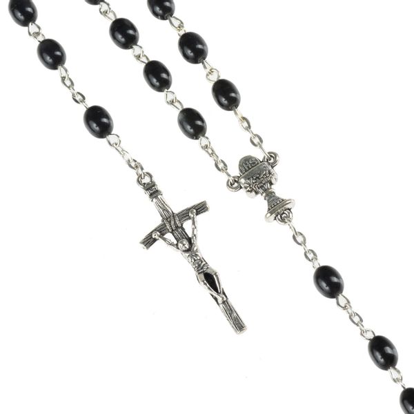 Różaniec do Pierwszej Komunii czarny zdjęcie 1