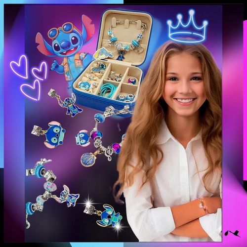 ZESTAW DO ROBIENIA BRANSOLETEK NASZYJNIKÓW Do Biżuterii STITCH LILO i STICH na Arena.pl