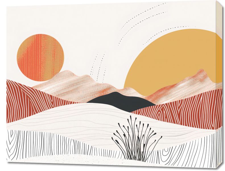 Obraz 90x70cm Roztańczone Słońce zdjęcie 1