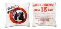 poduszka urodzinowa -- 18 lat przede mną cały świat   s10