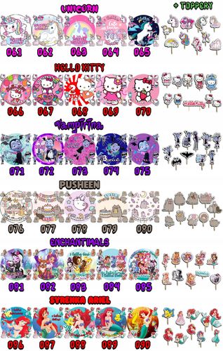 ZESTAW OPŁATEK NA TORT 20CM + TOPPERY PAPIEROWE - RAINBOW FRIENDS 15CM 18 na Arena.pl