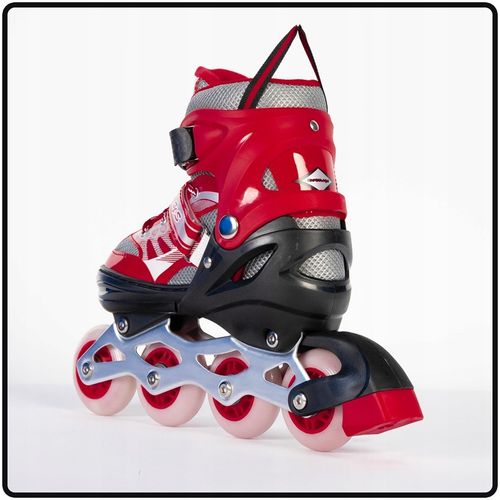 ROLKI REGULOWANE DLA DZIECI CHŁOPCA 38-41 CZARNO CZERWONE DZIECIĘCE na Arena.pl